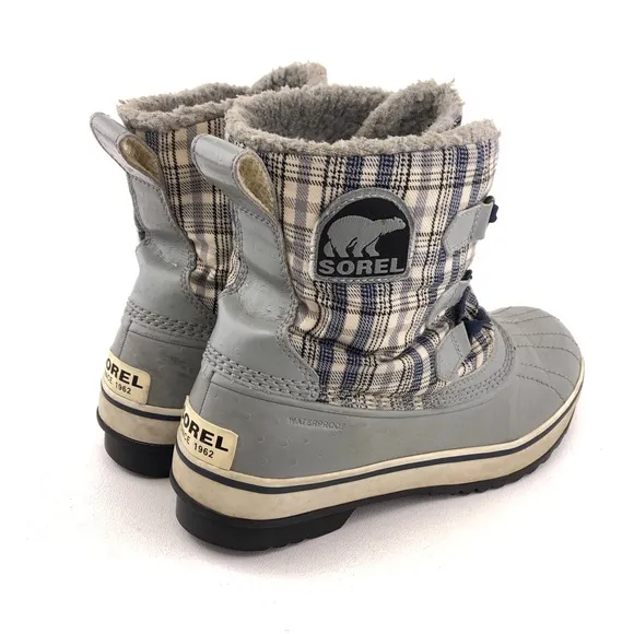 Sorel Tivoli Plaid Waterproof Winter Snow Boots 9