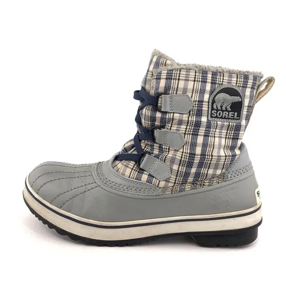 Sorel Tivoli Plaid Waterproof Winter Snow Boots 9