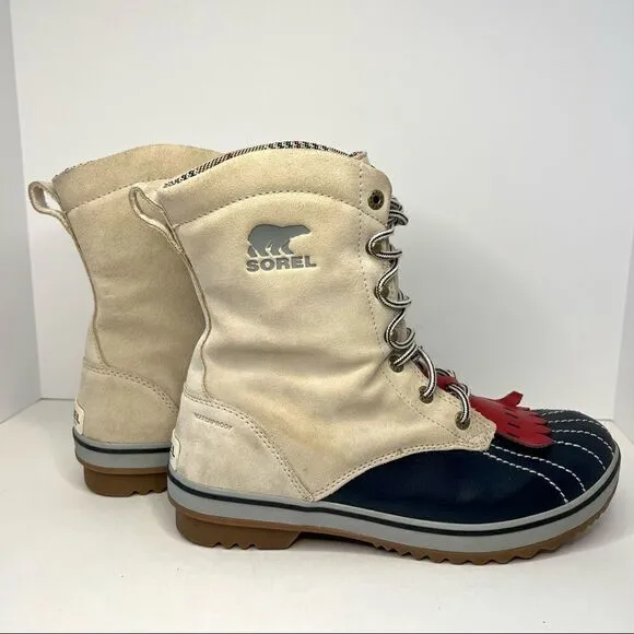 Sorel Tivoli Camp 18 Waterproof Snow Winter Duck Suede Boots 7.5