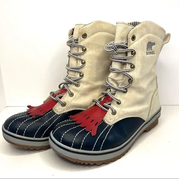 Sorel Tivoli Camp 18 Waterproof Snow Winter Duck Suede Boots 7.5