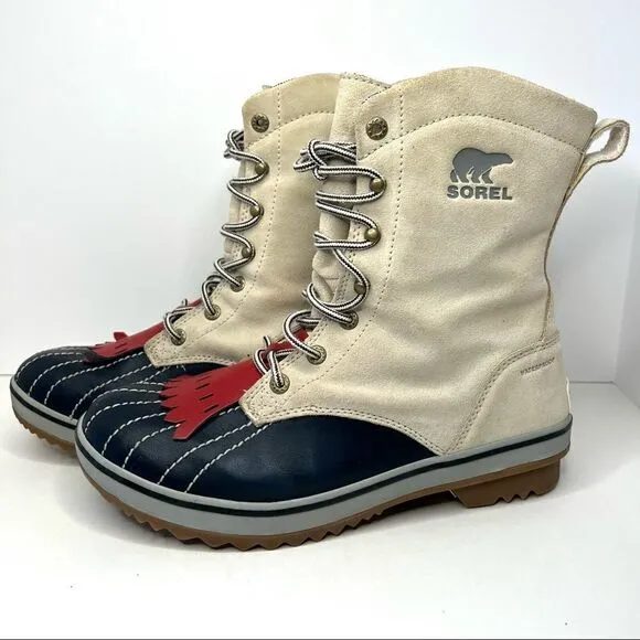 Sorel Tivoli Camp 18 Waterproof Snow Winter Duck Suede Boots 7.5