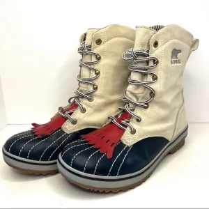 Sorel Tivoli Camp 18 Waterproof Snow Winter Duck Suede Boots 7.5