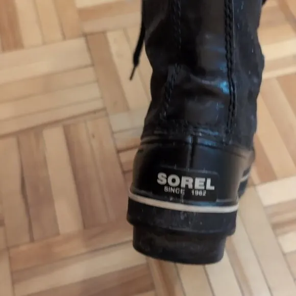 Sorel Tofino black glitter sparkle waterproof winter boots size 6