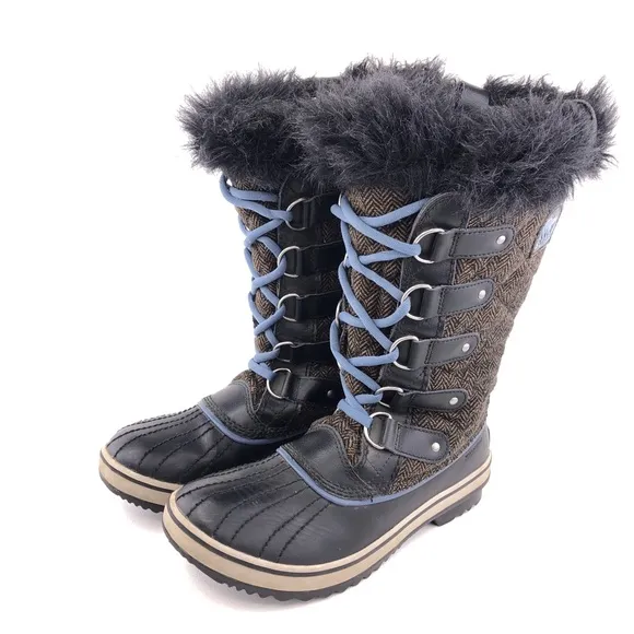 Sorel Tofino Cate Herringbone Tall Winter Snow Boots 7