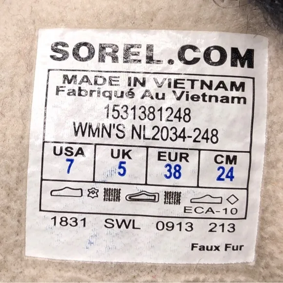 Sorel Tofino Cate Herringbone Tall Winter Snow Boots 7
