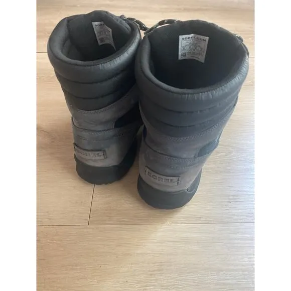 Sorel waterproof boots men’s size 13 gray leather outdoor hiking
