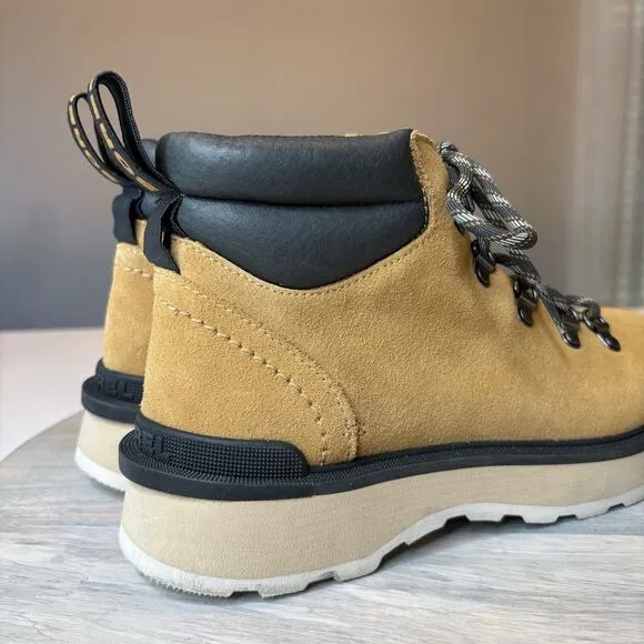 Sorel Women's Hi-Line Hiker Waterproof Suede Combat Ankle Boots Geo Size 9.5