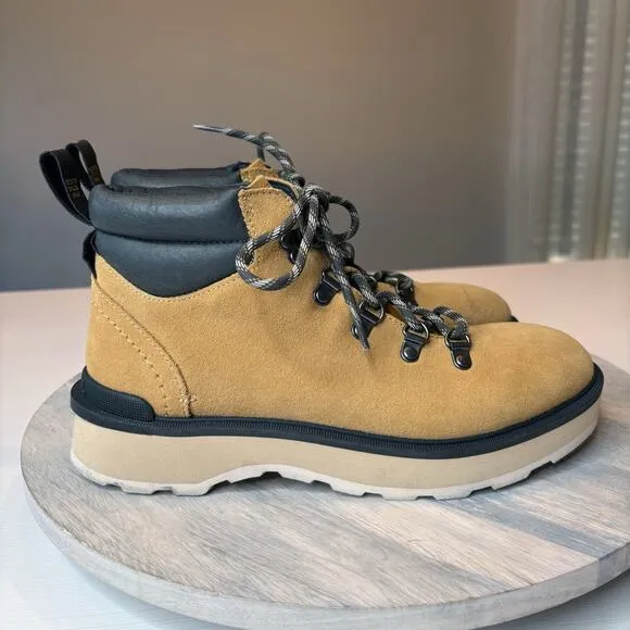 Sorel Women's Hi-Line Hiker Waterproof Suede Combat Ankle Boots Geo Size 9.5