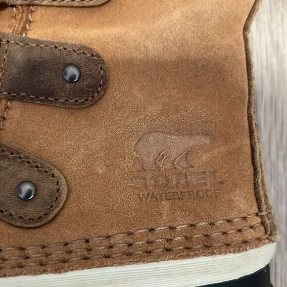 Sorel Womens Joan Of Arctic Suede Chevron Knit II Waterproof Boots Womens Size 7