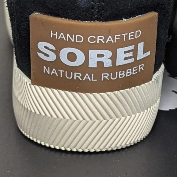 Sorel* Women's Out N About Lace-Up Waterproof Material Black Wedge Boot~ US 10