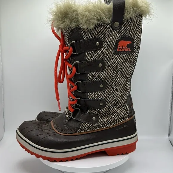 SOREL Women’s Tofino Herringbone Waterproof Boots, Size 7, EUC