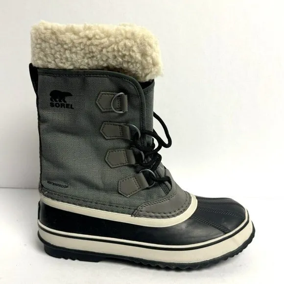 Sorel Womens Winter Carnival Waterproof Boots Gray Size 7.5 M