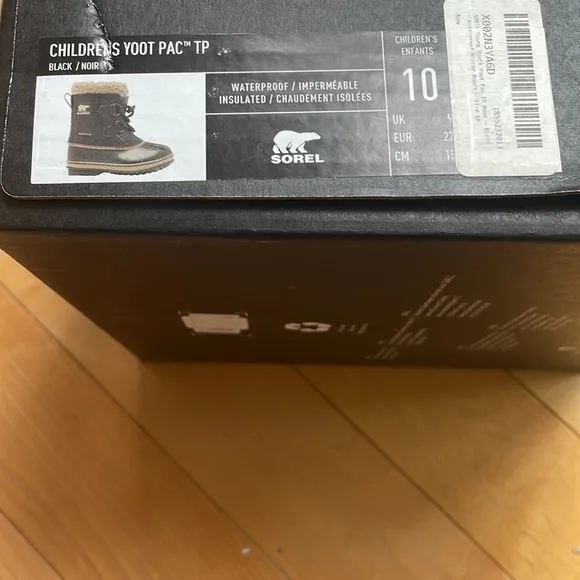 SOREL Yoot Pac Waterproof Snow Boot in Black 12 Youth