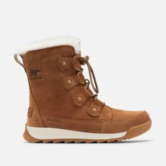 SOREL Youth Whitney Joan Lace Brown Suede‎ Waterproof Boots Size 1 NEW