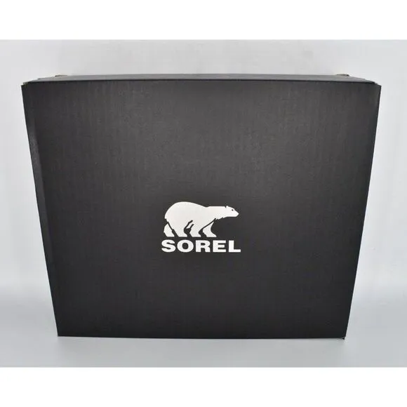 Sorel Womens Size 8.5 Hi Line Hiker Jet Black Waterproof Leather Lace Up Boots