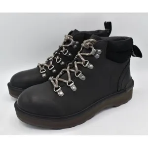 Sorel Womens Size 8.5 Hi Line Hiker Jet Black Waterproof Leather Lace Up Boots