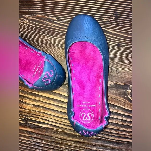 Soto Massini Milano luxuriously handcrafted w high-tech orthotic Ballet Flats W7