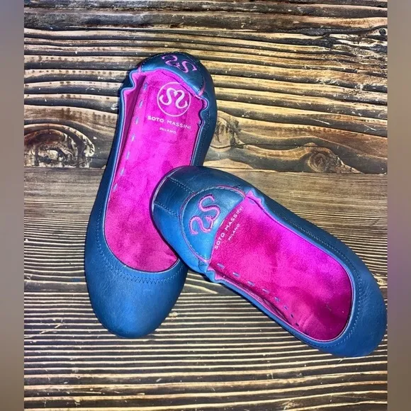 Soto Massini Milano luxuriously handcrafted w high-tech orthotic Ballet Flats W7