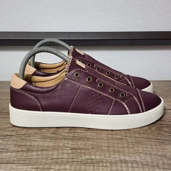 Spenco Malibu Lux Women's Slip-On Shoes Size 7.5 Burgundy