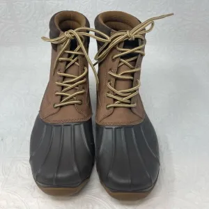 Sperry Brown Tan Top Sider Waterproof Brewster Duck Boots Size 10