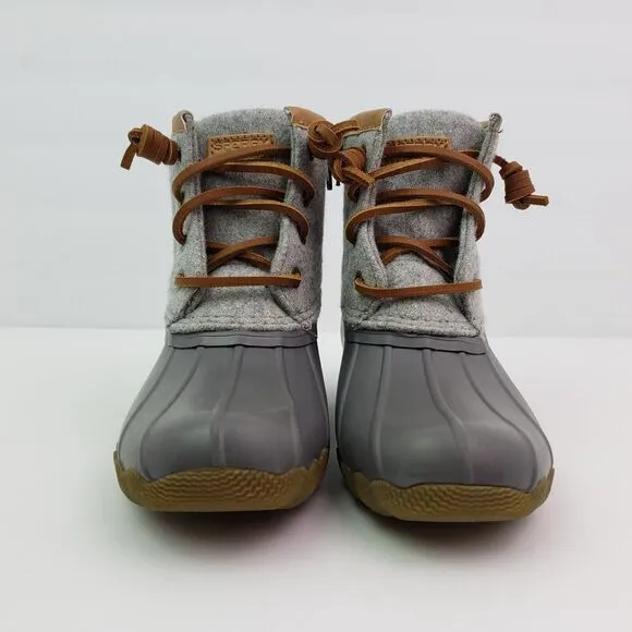 Sperry Top Sider Saltwater Toddler Size 12 Gray Wool Waterproof Duck Boots