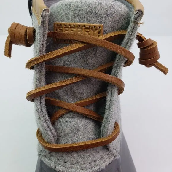 Sperry Top Sider Saltwater Toddler Size 12 Gray Wool Waterproof Duck Boots