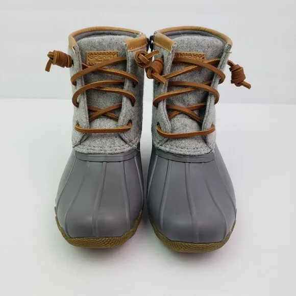 Sperry Top Sider Saltwater Toddler Size 12 Gray Wool Waterproof Duck Boots
