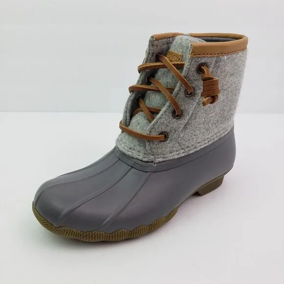 Sperry Top Sider Saltwater Toddler Size 12 Gray Wool Waterproof Duck Boots