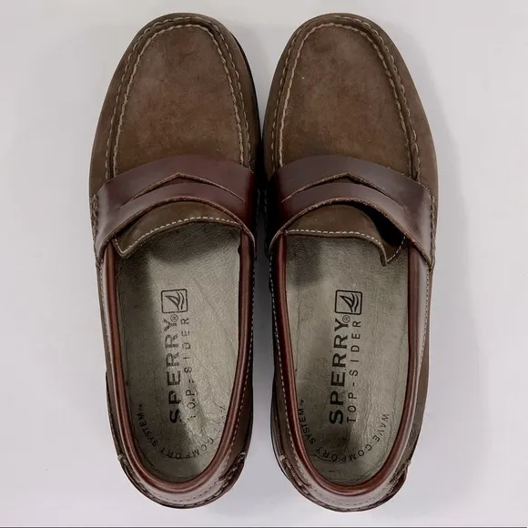Sperry Top-Sider Slip On Suede Penny Loafer Shoes
