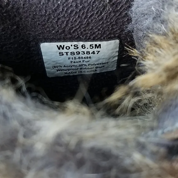 Sperry white water faux fur duck boots