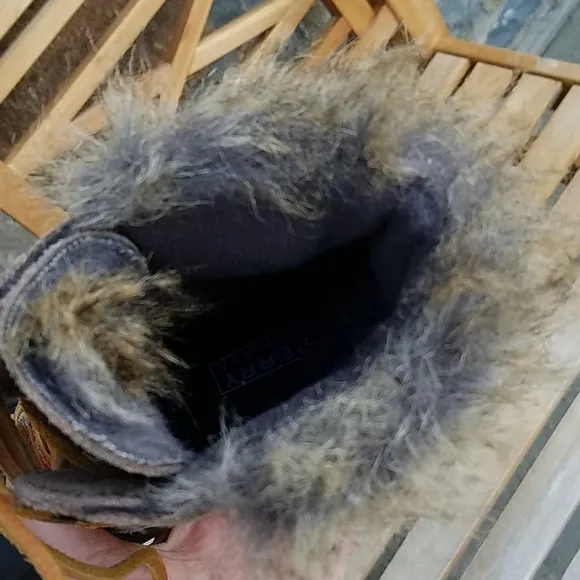 Sperry white water faux fur duck boots