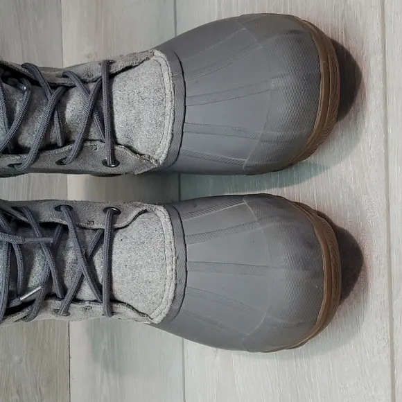 Sperry Womens Top Sider Wool Saltwater Rubber Waterproof Boots shoes sz 6.5M