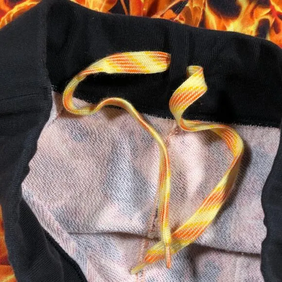 SS20 BAPE Flame Camo Slim Fit Sweatpants Joggers Orange size Medium M B32