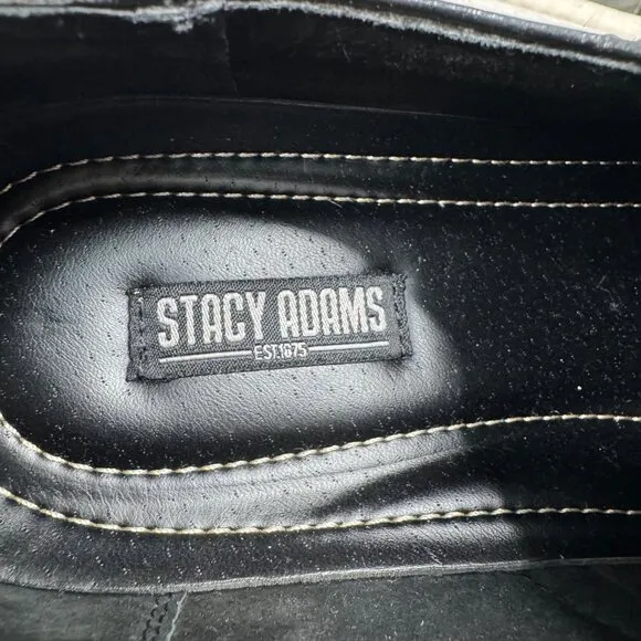 Stacy Adams Mens Size 11.5M Black Kinsley Single Monk Strap Oxford Dress Shoes