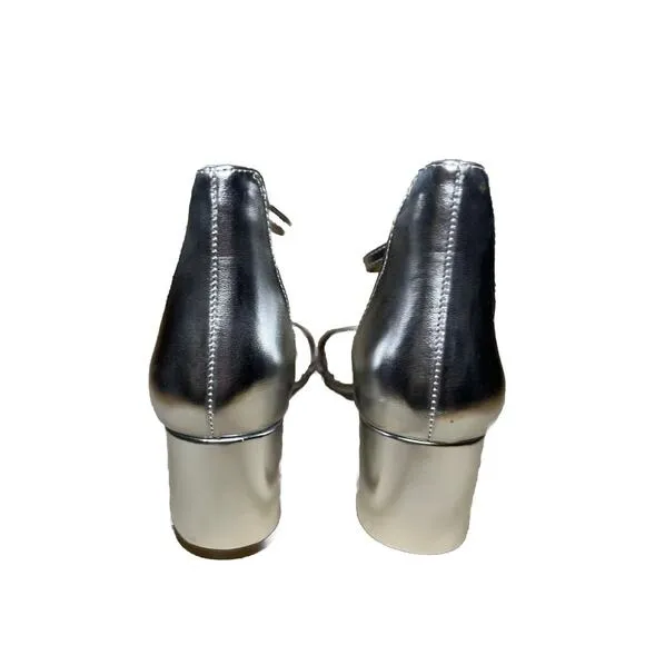 Steve Madden 8.5 Women's Irenee 2&quot; Heeled Dress Sandal In Silver Metallic NEW!