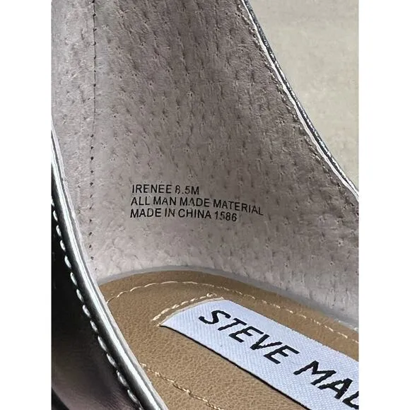 Steve Madden 8.5 Women's Irenee 2&quot; Heeled Dress Sandal In Silver Metallic NEW!