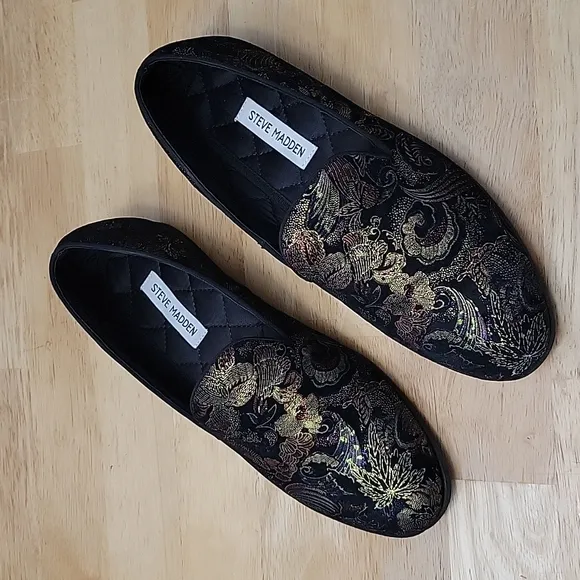 Steve Madden Metallic Print Loafers