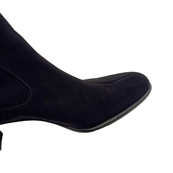 Stuart Weitzman Neoprene Gore-Tex ANKLE BOOTS Size 7 Black WATERPROOF Buckle