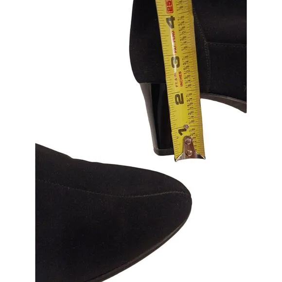 Stuart Weitzman Neoprene Gore-Tex ANKLE BOOTS Size 7 Black WATERPROOF Buckle