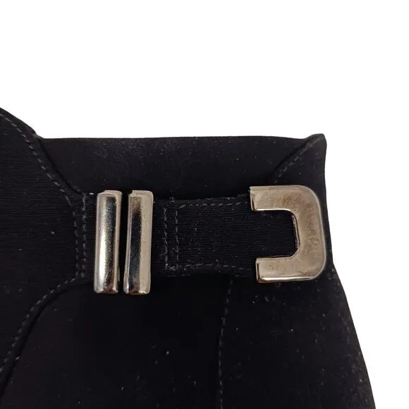 Stuart Weitzman Neoprene Gore-Tex ANKLE BOOTS Size 7 Black WATERPROOF Buckle