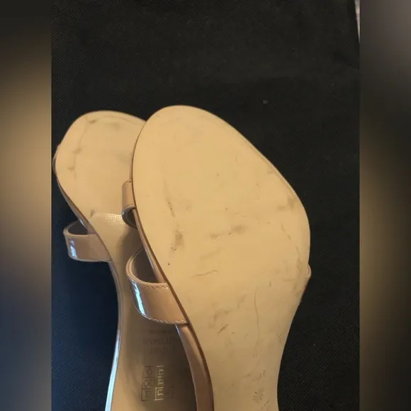 Stuart‎ Weitzman Nudistsong Cross ankle strap Adobe Heels Shoes size 11.5 new