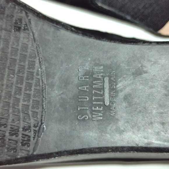 STUART Weitzman Shoes 7.5 Black Leather Platform