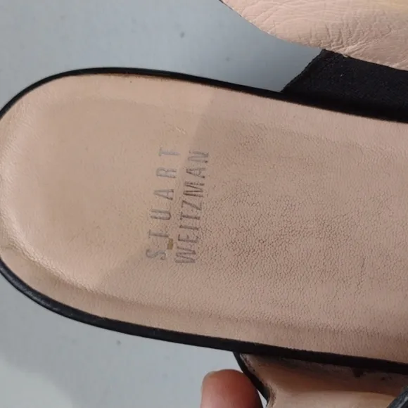 STUART Weitzman Shoes 7.5 Black Leather Platform