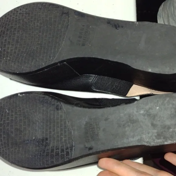 STUART Weitzman Shoes 7.5 Black Leather Platform