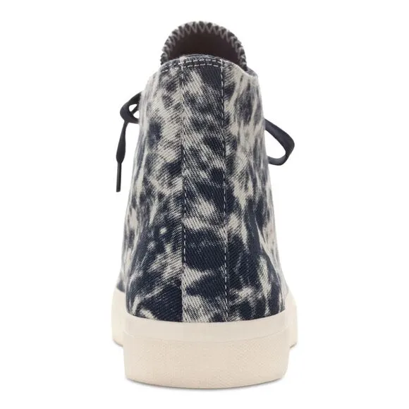 SUN STONE Mens Navy Tie Dye Comfort Mesa Round Toe Lace-Up Sneakers Shoes 9 M