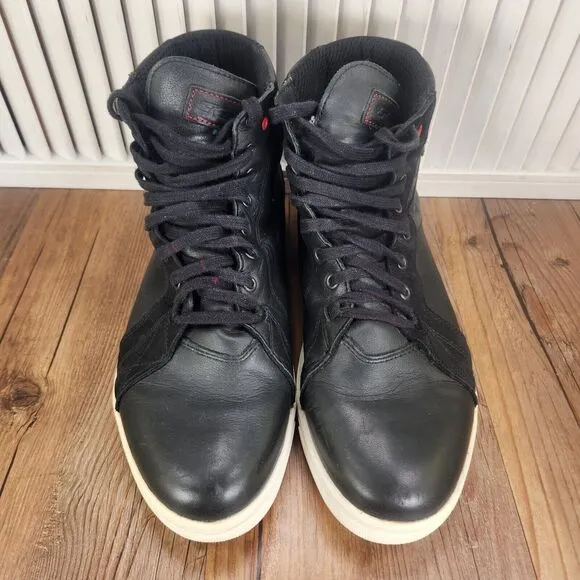 TCX 9400W Street Ace Waterproof Mens Sz 11 Black Leather Motorcycle Ankle Boots