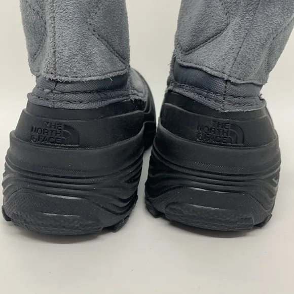 The North Face Alpenglow V Waterproof Boots Kids Gray Black 3 ThermaFelt Tie Up