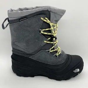 The North Face Alpenglow V Waterproof Boots Kids Gray Black 3 ThermaFelt Tie Up