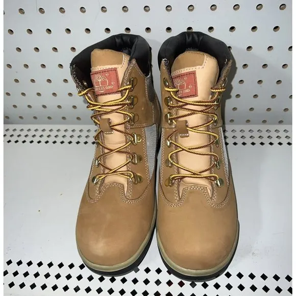 Timberland 6 Inch Field Boot Boys Youth Nubuck Casual Boots Size 6 M Wheat