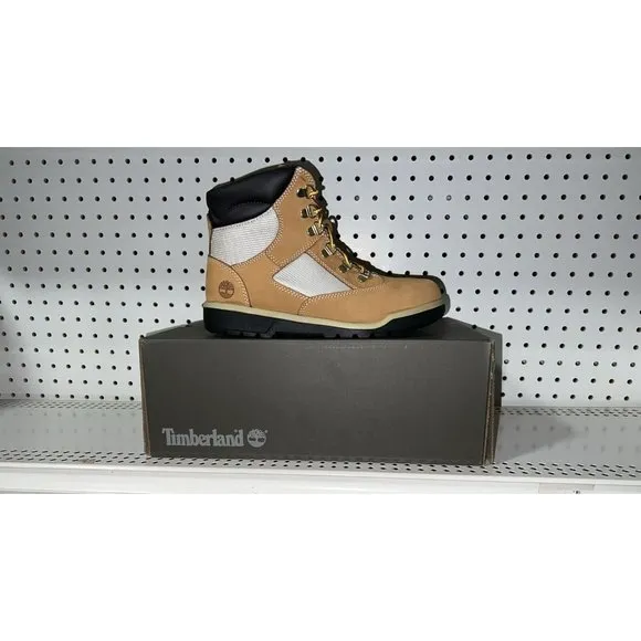 Timberland 6 Inch Field Boot Boys Youth Nubuck Casual Boots Size 6 M Wheat